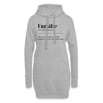 Familie lustiger Dudeneintrag - Hoodie-Kleid - Grau meliert - Vorne