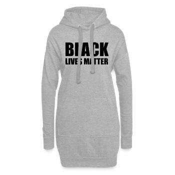 Black lives matter - chemise anti-racisme - Sweat-shirt à capuche long Femme - gris chiné - Devant