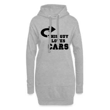 Voiture voiture - Sweat-shirt à capuche long Femme - gris chiné - Devant