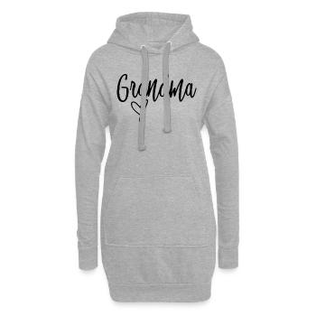 Grand-mère de gorge - Sweat-shirt à capuche long Femme - gris chiné - Devant