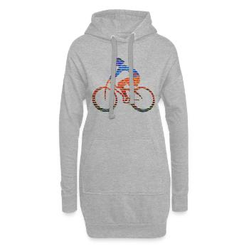 Radfahrer - Hoodie-Kleid - Grau meliert - Vorne