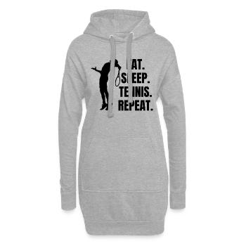 club de tennis raquette de tennis tennis joueur de tennis - Sweat-shirt à capuche long Femme - gris chiné - Devant