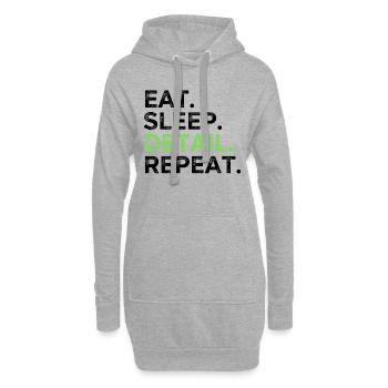Essen Schlaf Detail Wiederholen - Hoodie-Kleid - Grau meliert - Vorne