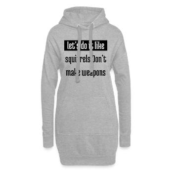 statement birthday present geek 60s gift bird - Hoodie-Kleid - Grau meliert - Vorne