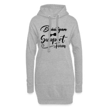 bräutigam support team - Hoodie-Kleid - Grau meliert - Vorne
