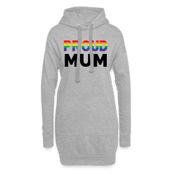 Proud Mum Rainbow - Hoodie-Kleid - Grau meliert - Vorne