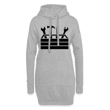 Boîte à outils de l’atelier 1 - Sweat-shirt à capuche long Femme - gris chiné - Devant