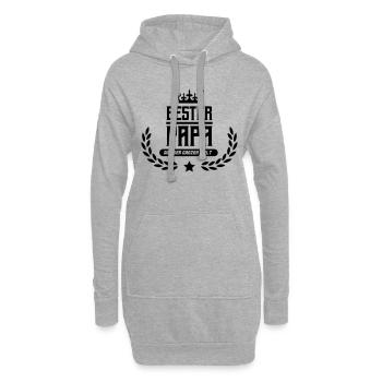 bester papa der welt - Hoodie-Kleid - Grau meliert - Vorne