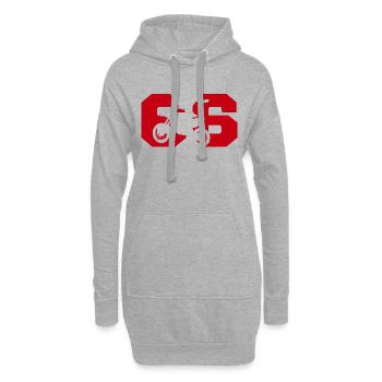 Moto 66 motard - Sweat-shirt à capuche long Femme - gris chiné - Devant