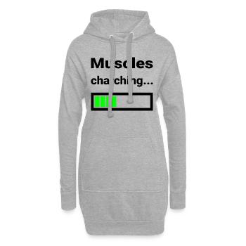 Chemise drôle pour la salle de sport Fitness Musculation Sports - Sweat-shirt à capuche long Femme - gris chiné - Devant