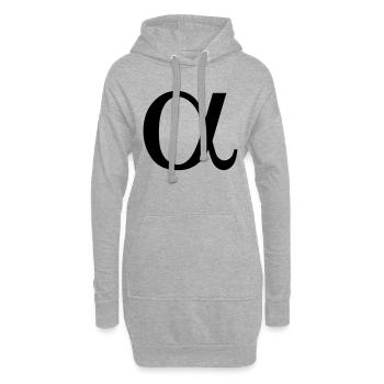 alpha - Hoodie-Kleid - Grau meliert - Vorne