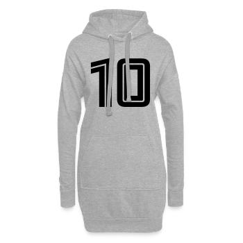 10 - Hoodie-Kleid - Grau meliert - Vorne