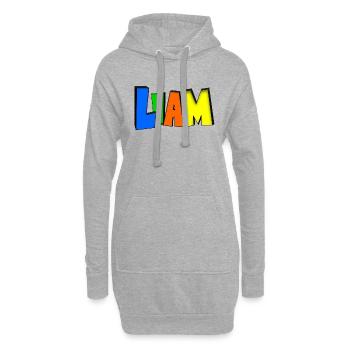 Liam - Sweat-shirt à capuche long Femme - gris chiné - Devant
