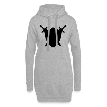Motiv Wappen 55 - Hoodie-Kleid - Grau meliert - Vorne