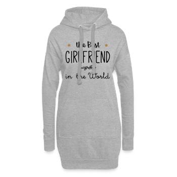 The best girlfriend in the world - Sweat-shirt à capuche long Femme - gris chiné - Devant