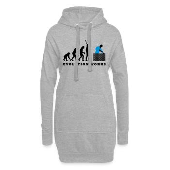 evolution_maurer_b_2c - Sweat-shirt à capuche long Femme - gris chiné - Devant