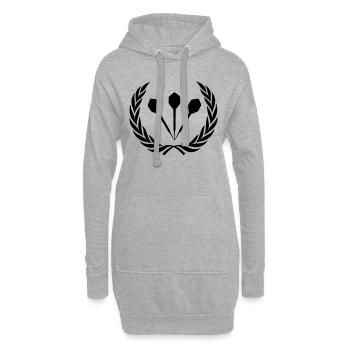 Dart Pfeile Kranz - Hoodie-Kleid - Grau meliert - Vorne