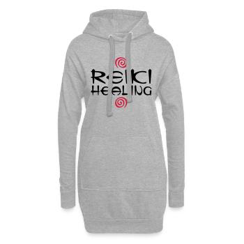 REIKI HEALING - Hoodie-Kleid - Grau meliert - Vorne