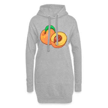 Pfirsiche - Hoodie-Kleid - Grau meliert - Vorne