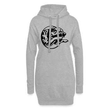 springen ein ba - Hoodie-Kleid - Grau meliert - Vorne