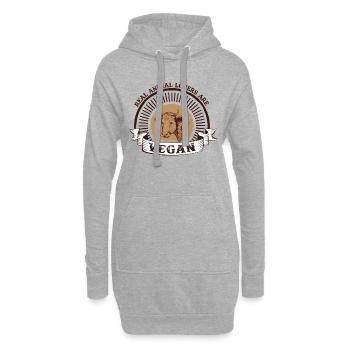 Idée de cadeau de végétarien végétarien - Sweat-shirt à capuche long Femme - gris chiné - Devant