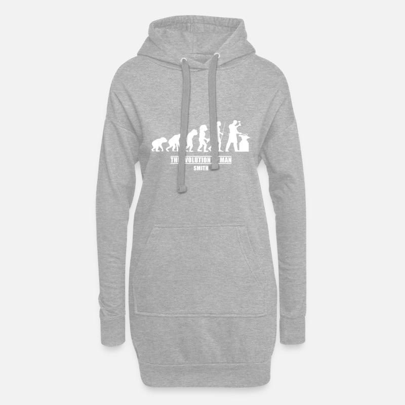 blacksmith evolution - Hoodie Dress - heather grey