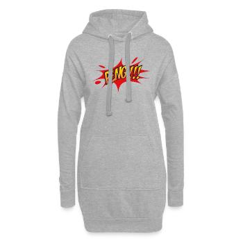 Paintball - Hoodie-Kleid - Grau meliert - Vorne