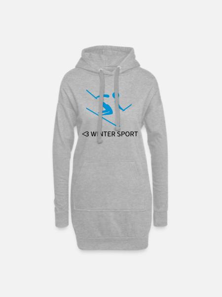 Winter sports - Hoodie Dress - heather grey