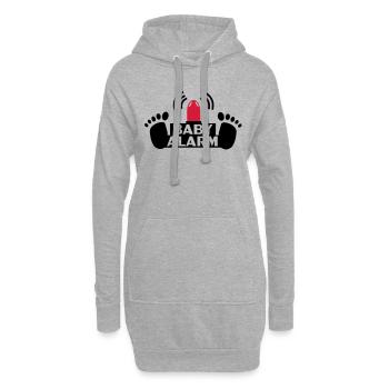 Enceinte,grossesse,bébé,alarme bébé,enfant,maman - Sweat-shirt à capuche long Femme - gris chiné - Devant