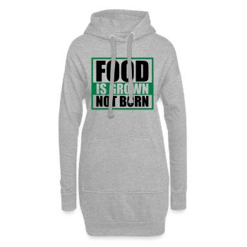 Veganer Vegetarier Spruch Motto Prvokation - Hoodie-Kleid - Grau meliert - Vorne
