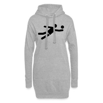 Beachvolleyball - Hoodie-Kleid - Grau meliert - Vorne
