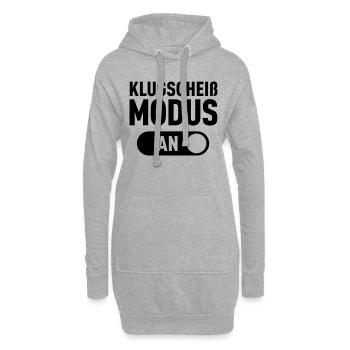 Klugscheiß Modus (An) - Hoodie-Kleid - Grau meliert - Vorne