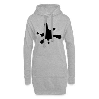 klecks_1 - Hoodie-Kleid - Grau meliert - Vorne
