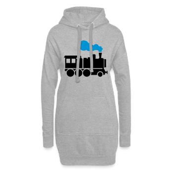 Locomotive - Sweat-shirt à capuche long Femme - gris chiné - Devant