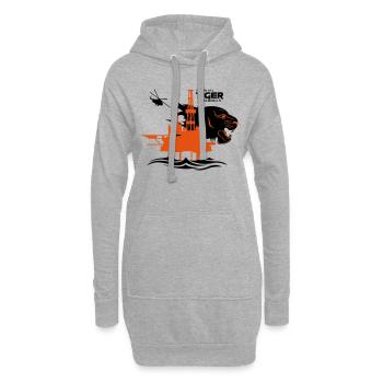 North Sea Tiger Oil Rig Platform Aberdeen - Hoodie Dress - heather grey - Front