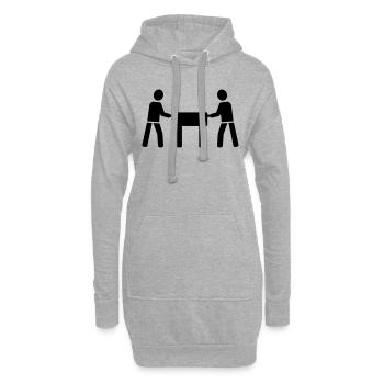 Tischkicker - Hoodie-Kleid - Grau meliert - Vorne