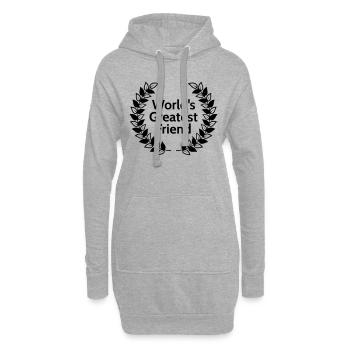 worlds greatest friend - Sweat-shirt à capuche long Femme - gris chiné - Devant