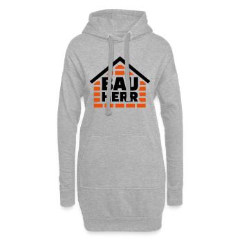 Bauherr - Hoodie-Kleid - Grau meliert - Vorne