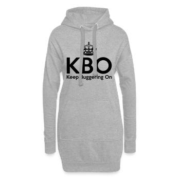 KBO - Keep Buggering on - Hoodie-Kleid - Grau meliert - Vorne