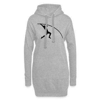 stabhochsprung pole vault athletics - Hoodie-Kleid - Grau meliert - Vorne