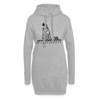 Schornsteinfeger - Hoodie-Kleid - Grau meliert - Vorne