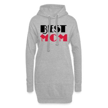 Best Mom - Hoodie-Kleid - Grau meliert - Vorne
