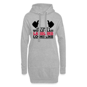 world class landlord - Hoodie Dress - heather grey - Front