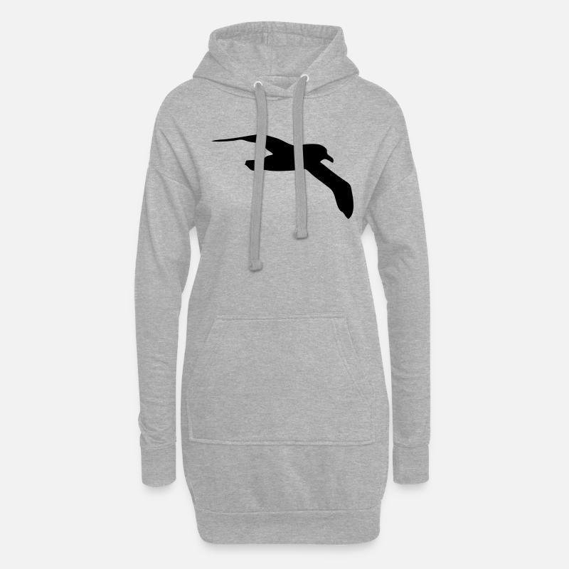 Möwe - Hoodie-Kleid - Grau meliert
