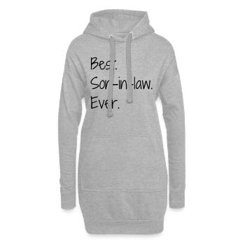 Beau-père belle-mère belle fille beau fils - Sweat-shirt à capuche long Femme - gris chiné - Devant