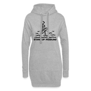 Stand Up Paddling - Hoodie-Kleid - Grau meliert - Vorne