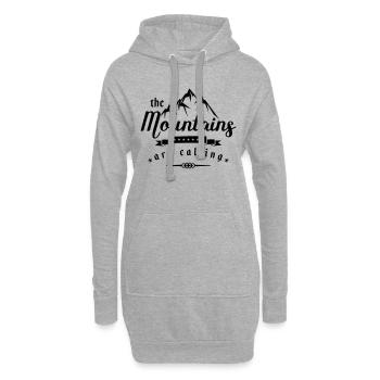 mountains are calling design - Hoodie-Kleid - Grau meliert - Vorne