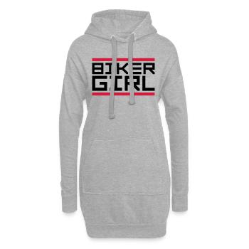 Motard à logo bar - Sweat-shirt à capuche long Femme - gris chiné - Devant