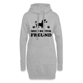 Mein bester freund Dog Hundeliebe Hund Dackel - Hoodie-Kleid - Grau meliert - Vorne