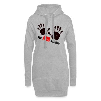 We AHR together | Ahrtal Hochwasser SolidAHRität - Hoodie-Kleid - Grau meliert - Vorne